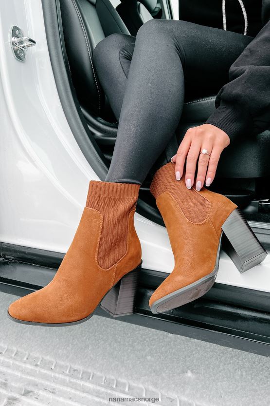 mørk kamel NanaMacs ramp it up ankel strikke støvletter 402NJ03917
