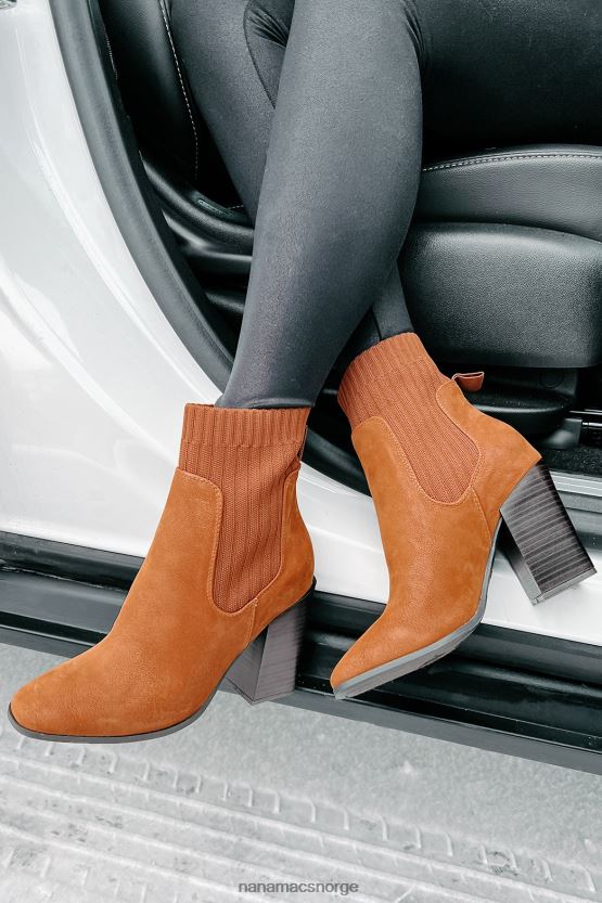 mørk kamel NanaMacs ramp it up ankel strikke støvletter 402NJ03917