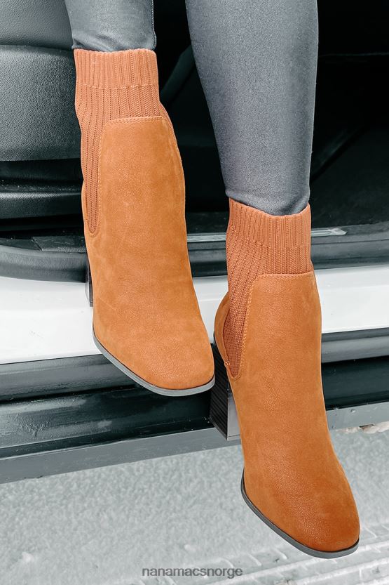 mørk kamel NanaMacs ramp it up ankel strikke støvletter 402NJ03917