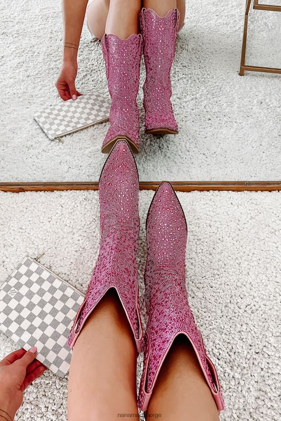 rosa rhinestone NanaMacs spurs bling rhinestone cowboystøvler 402NJ03855