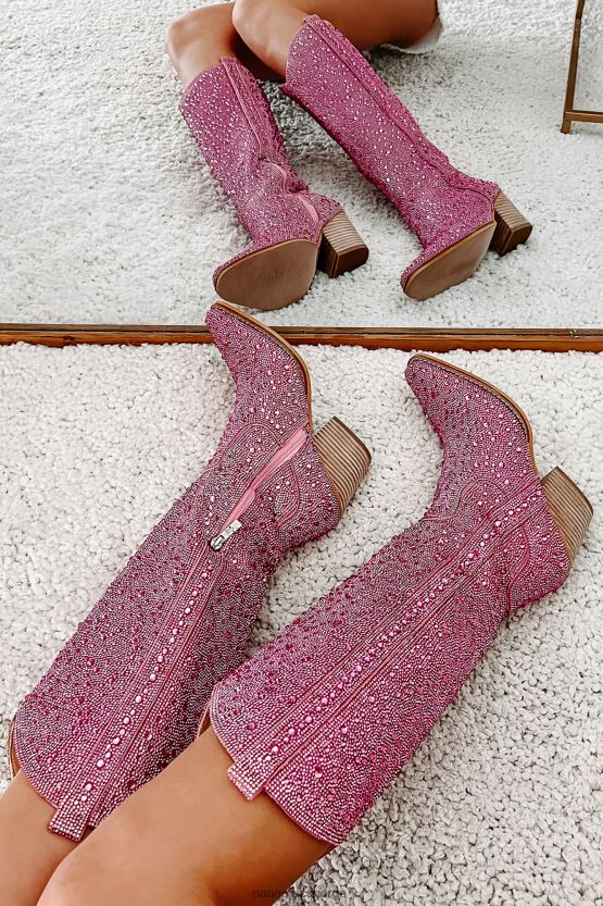 rosa rhinestone NanaMacs urban cowgirl rhinestone cowboystøvler 402NJ03854