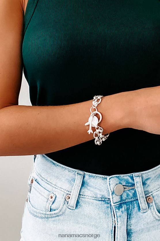 sølv NanaMacs vil ikke forlate deg sjarmarmbånd 402NJ04402