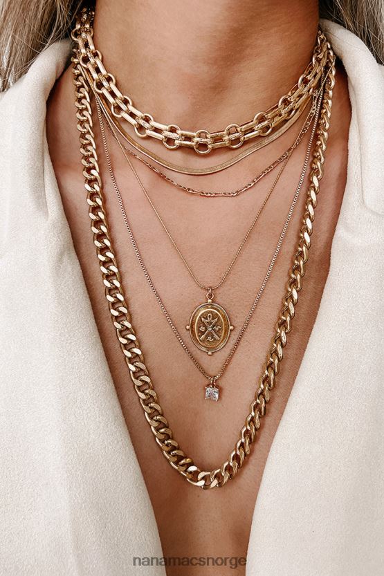 antikt gull NanaMacs bli vinnende lagdelt kjede 402NJ04122