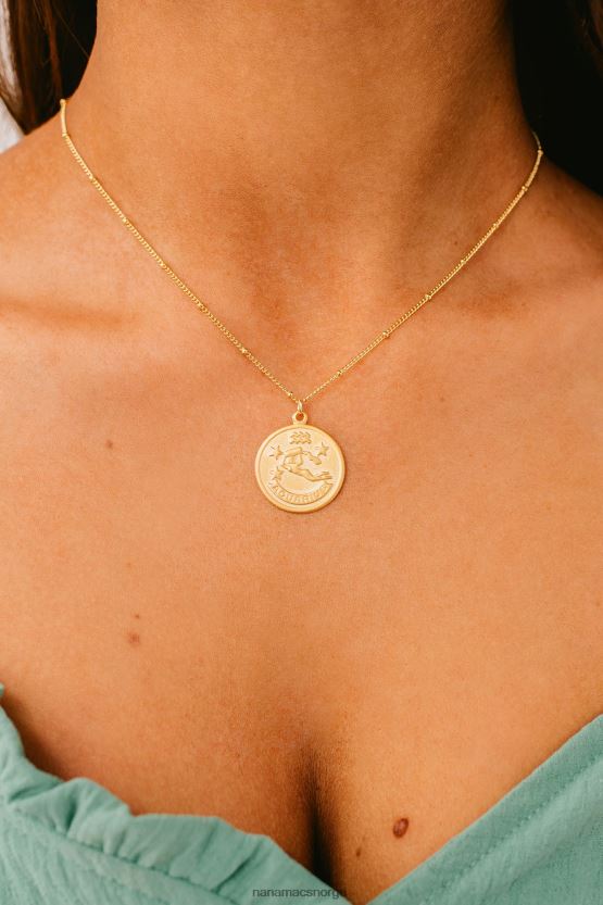 gull NanaMacs aquarius mynt halskjede 402NJ04226