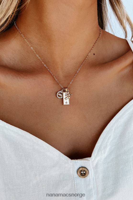 gull NanaMacs avstøpning ser sjarm halskjede 402NJ04157