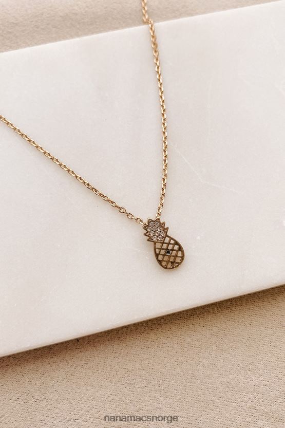 gull NanaMacs frukt til ettertanke ananas sjarmkjede 402NJ04101