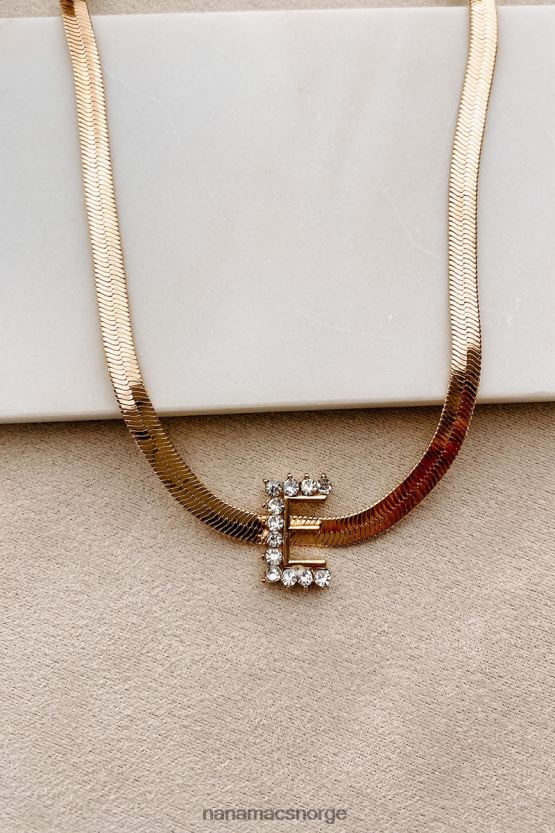 gull NanaMacs initial her sildbein bokstav halskjede 402NJ04099