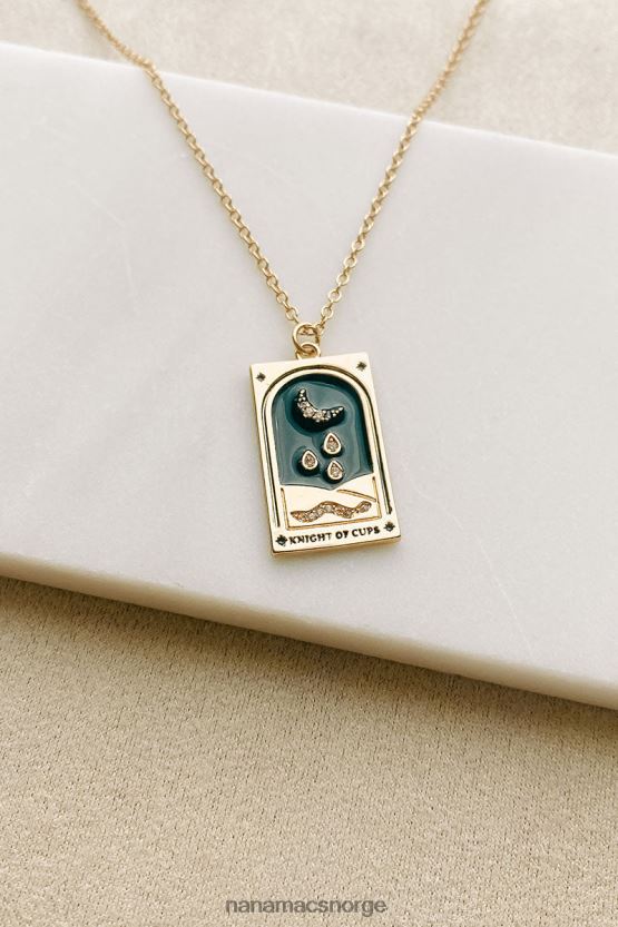 gull NanaMacs knight of cups tarotkort halskjede 402NJ04097