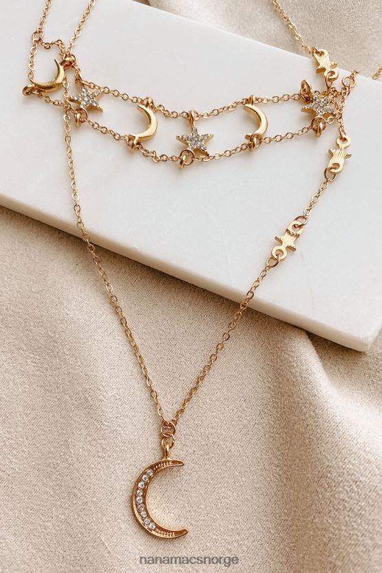 gull NanaMacs måne og stjerner lagdelt kjede sett 402NJ04087