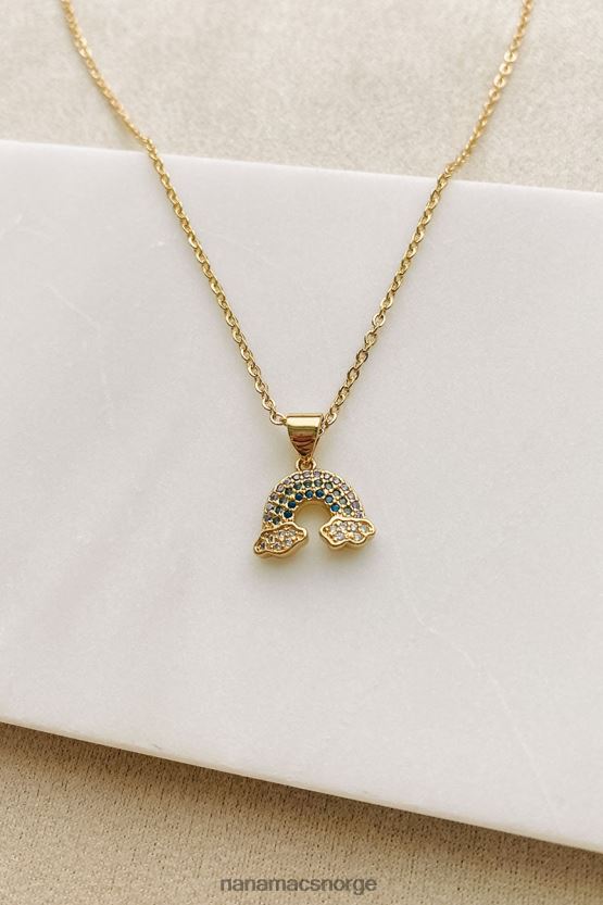 gull NanaMacs over regnbuen sjarm halskjede 402NJ04095