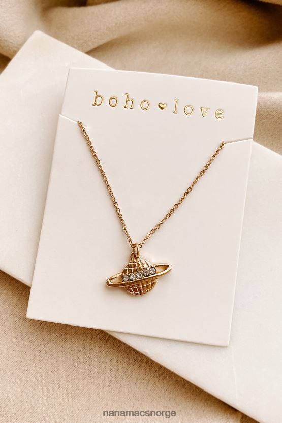 gull NanaMacs planetarisk pull sjarm halskjede 402NJ04068