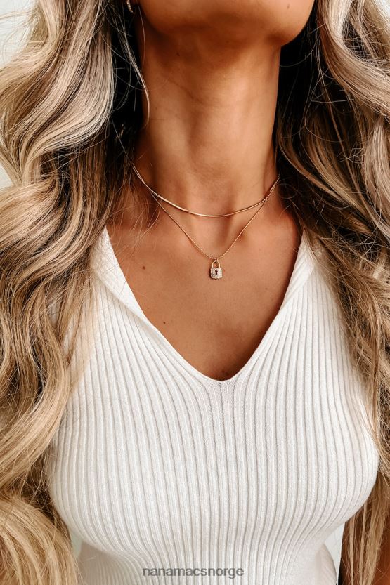 gull NanaMacs platespillere sjarm halskjede 402NJ04197