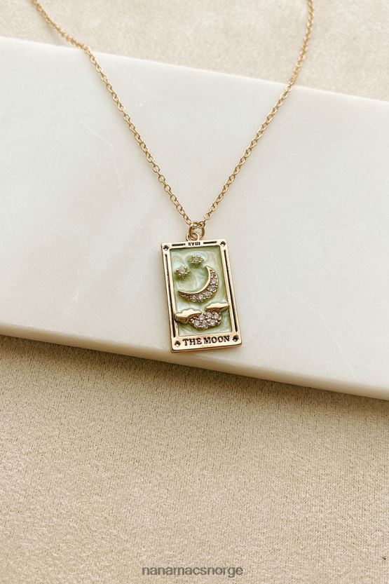 gull NanaMacs ved månen tarotkort halskjede 402NJ04175