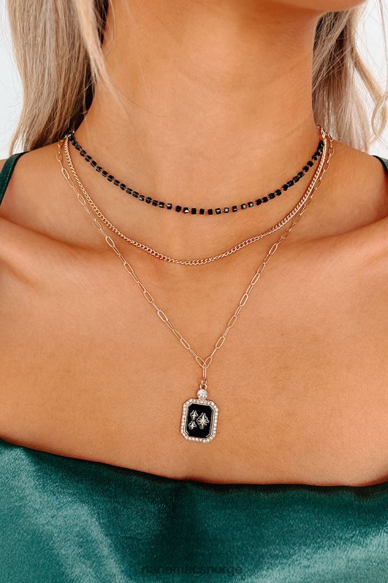 gull/svart NanaMacs skjønnhet i mørket lagdelt kjede 402NJ04085