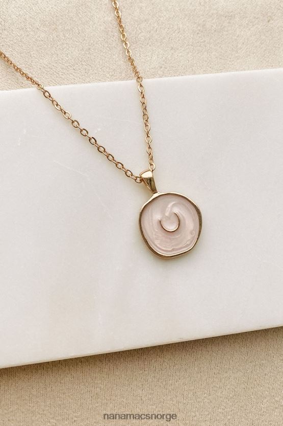 rosa/gull NanaMacs reise av aksept hestesko sjarm halskjede 402NJ04121