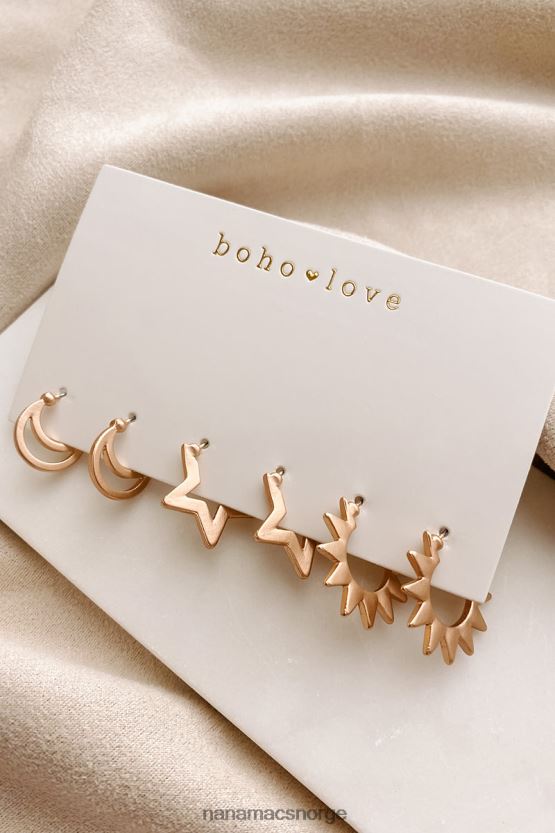 gull NanaMacs fullmåne glød øredobber sett 402NJ04264