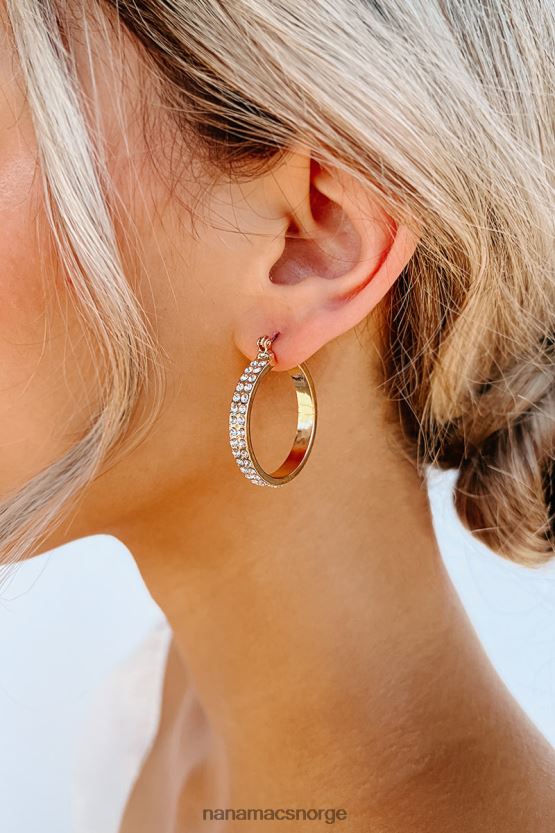gull NanaMacs level it up rhinestone hoop øredobber 402NJ04282
