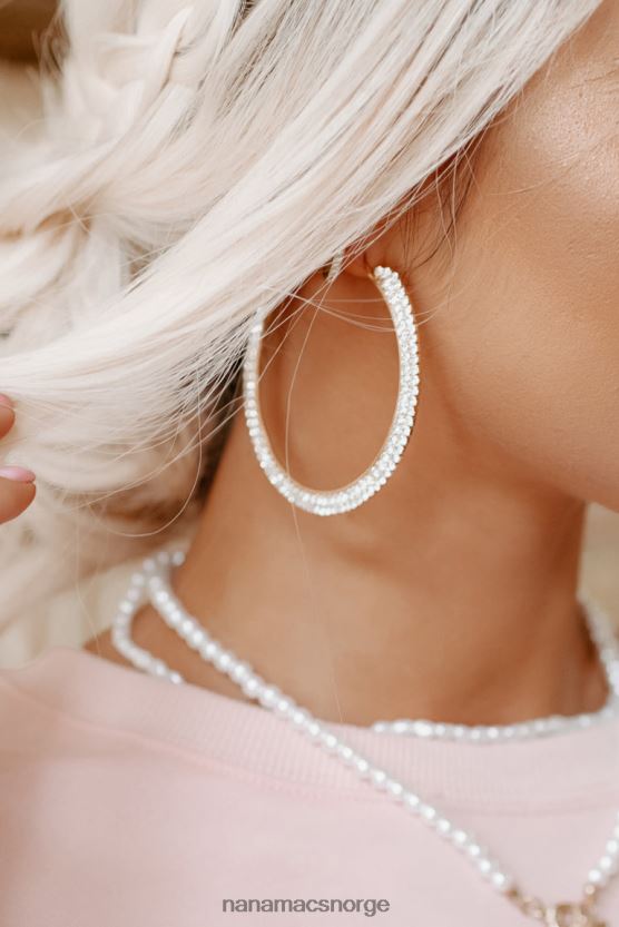 gull NanaMacs sosial soiree rhinestone bøyle øredobber 402NJ04239