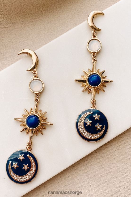 gull/marine NanaMacs alle stjernene mine dingler øredobber med stjerne og måne 402NJ04340