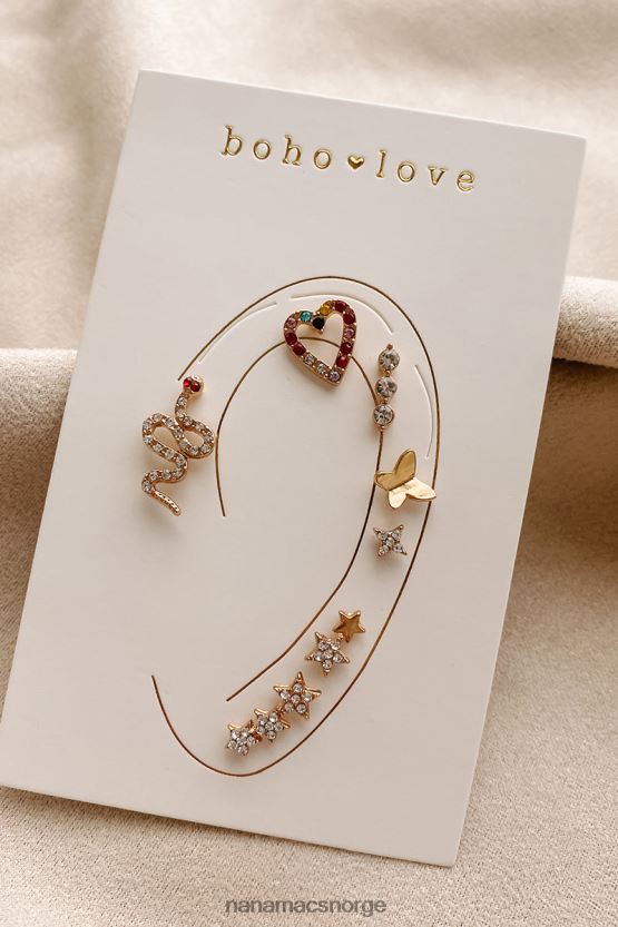 multi NanaMacs breaking wild stud øredobber sett 402NJ04332