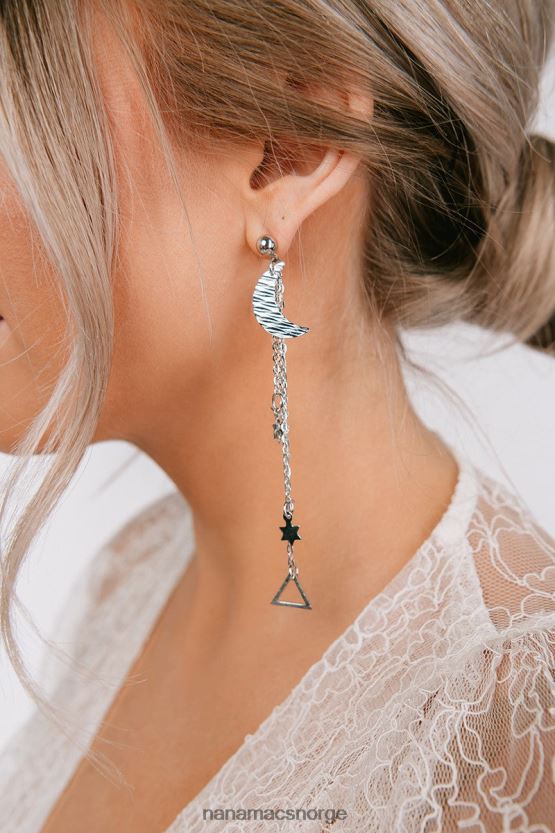 sølv NanaMacs ikke mitt navn dingle øredobber 402NJ04360