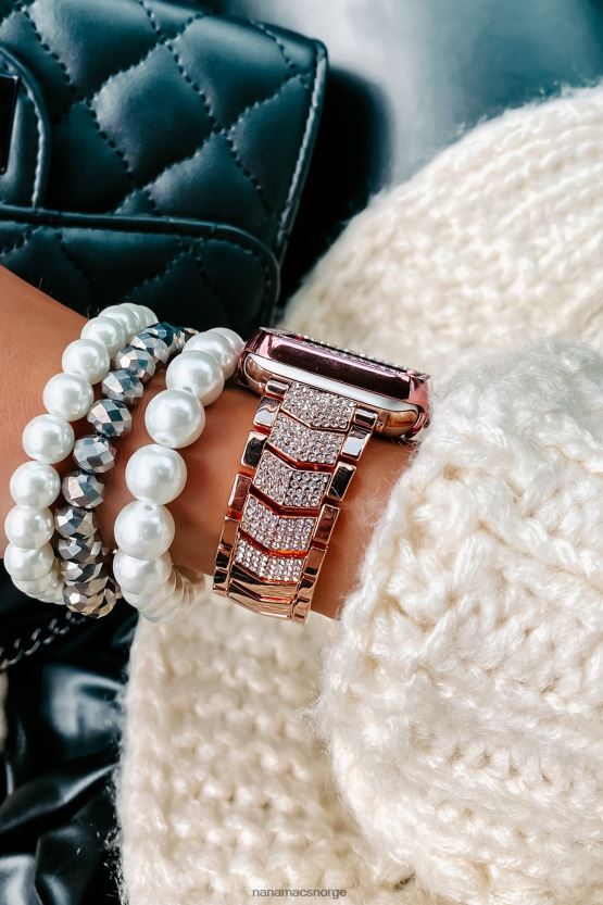 Rose gull NanaMacs bringe bling rhinestone apple watch saken 402NJ04573
