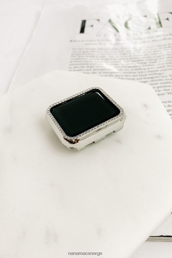sølv NanaMacs bringe bling rhinestone apple watch saken 402NJ04572