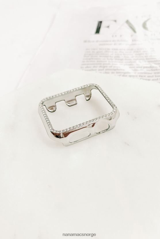 sølv NanaMacs bringe bling rhinestone apple watch saken 402NJ04572
