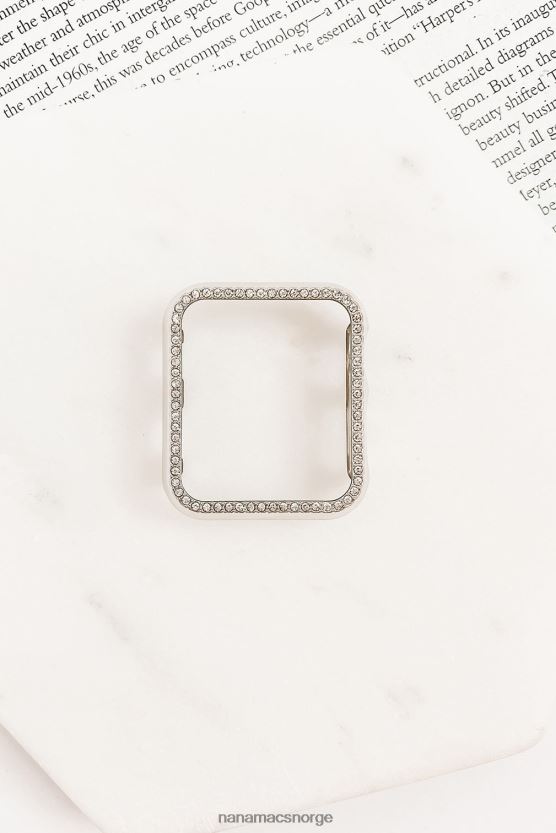 sølv NanaMacs bringe bling rhinestone apple watch saken 402NJ04572