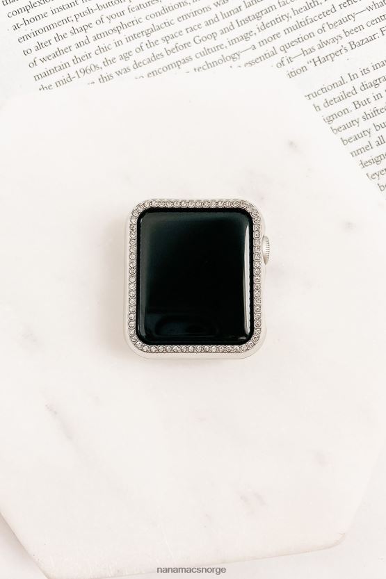 sølv NanaMacs bringe bling rhinestone apple watch saken 402NJ04572