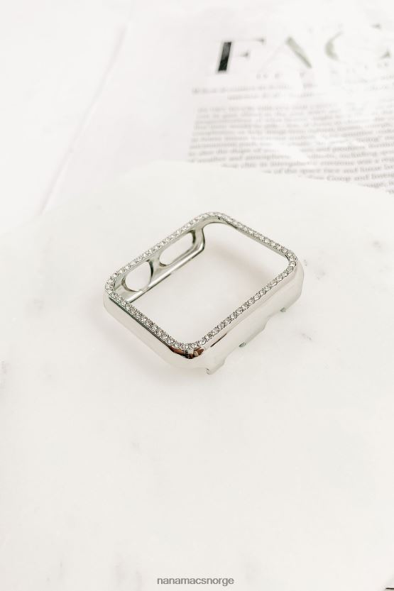 sølv NanaMacs bringe bling rhinestone apple watch saken 402NJ04572