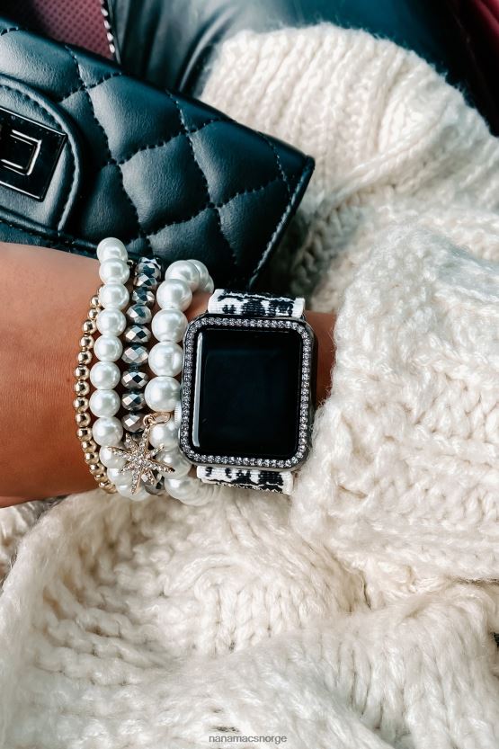 svart NanaMacs bringe bling rhinestone apple watch saken 402NJ04574