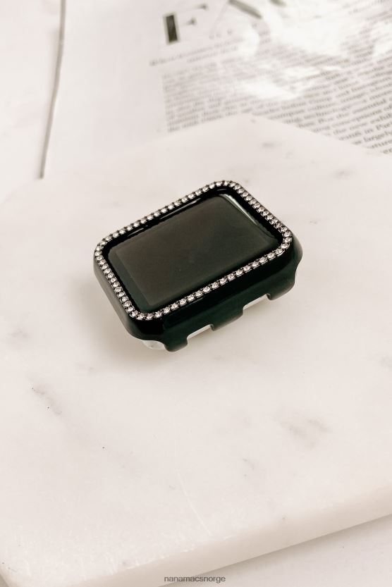 svart NanaMacs bringe bling rhinestone apple watch saken 402NJ04574
