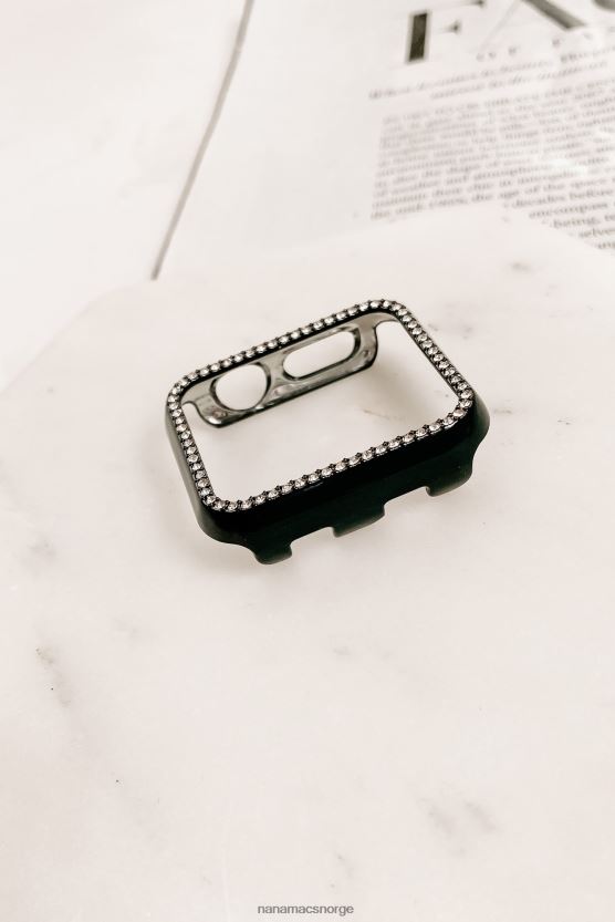 svart NanaMacs bringe bling rhinestone apple watch saken 402NJ04574