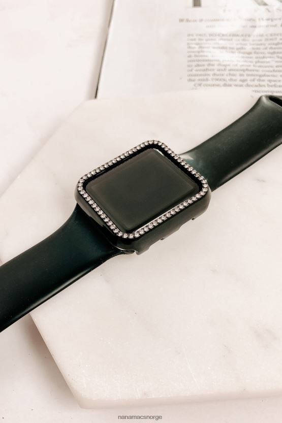 svart NanaMacs bringe bling rhinestone apple watch saken 402NJ04574