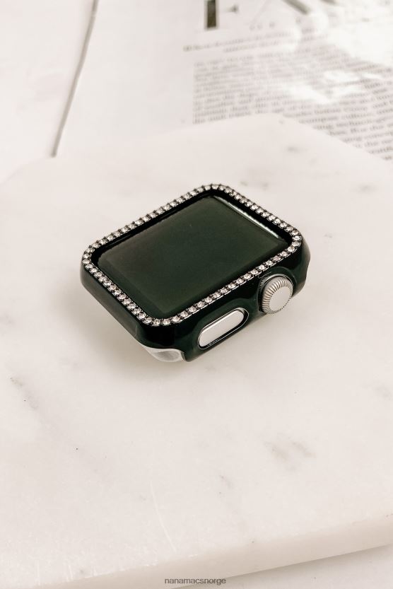 svart NanaMacs bringe bling rhinestone apple watch saken 402NJ04574