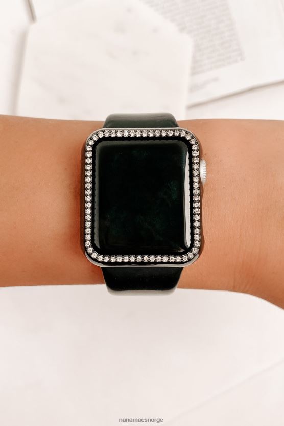 svart NanaMacs bringe bling rhinestone apple watch saken 402NJ04574