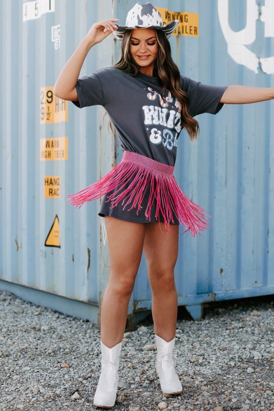 fuchsia NanaMacs vi ses burlesk rhinestone frynser belte 402NJ04451