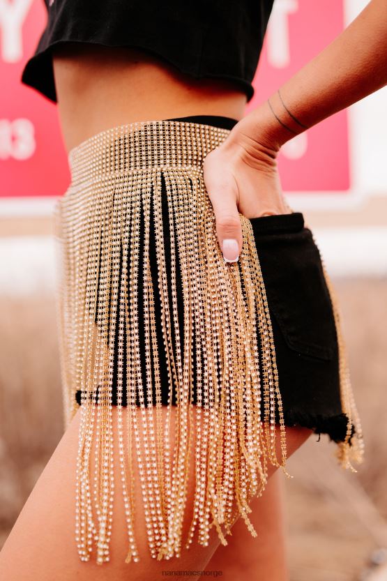 gull NanaMacs vi ses burlesk rhinestone frynser belte 402NJ04452