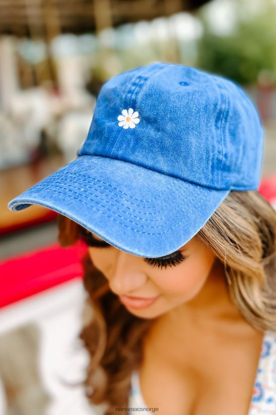 kongelig NanaMacs min broderte baseballcaps med blomster tusenfryd 402NJ04485