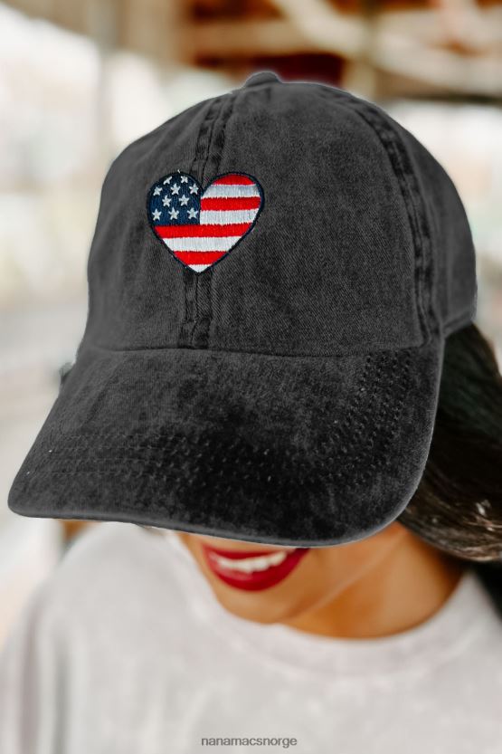 svart NanaMacs elsker din landhjertebroderte baseballcaps 402NJ04484