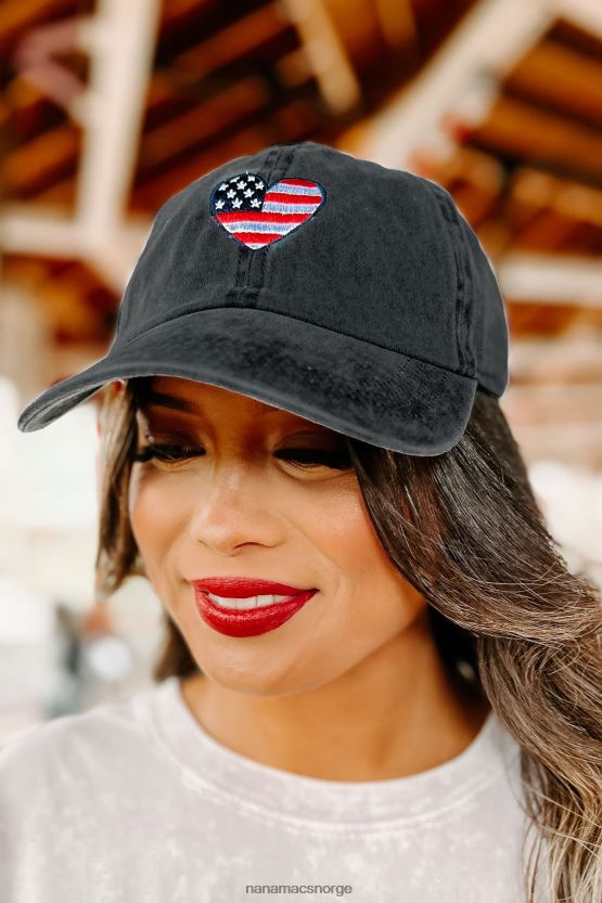 svart NanaMacs elsker din landhjertebroderte baseballcaps 402NJ04484