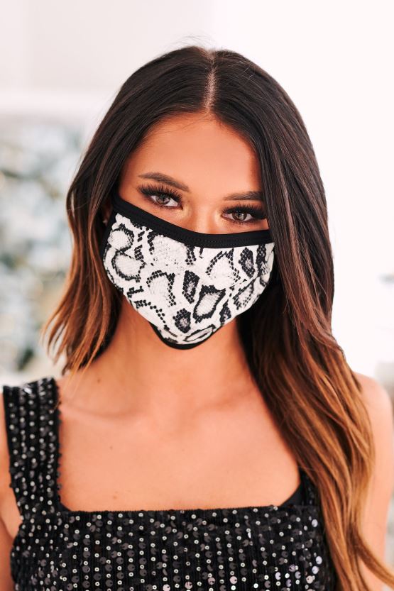 brun/svart NanaMacs slangeskinn ikke-medisinsk ansiktsmaske 402NJ04575