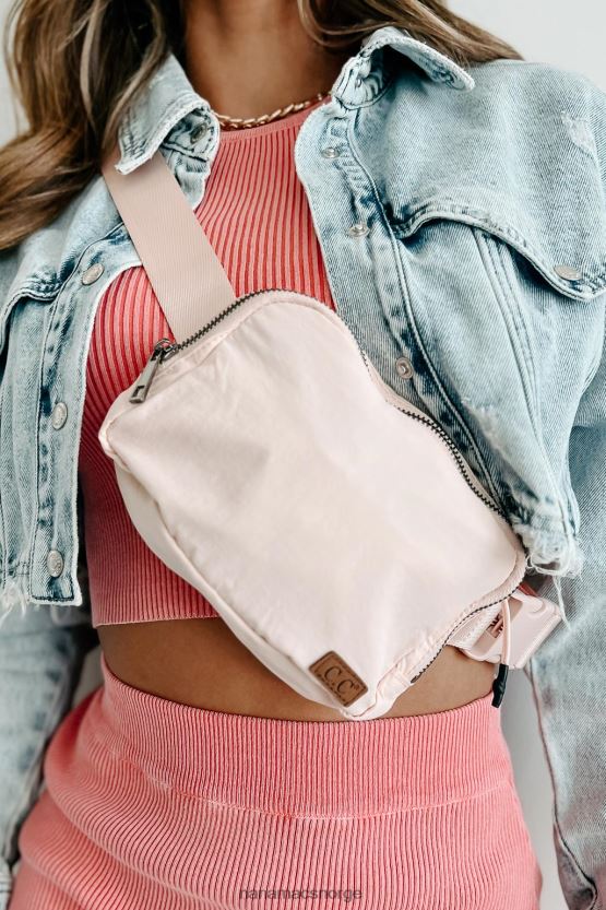 blek korall NanaMacs min vanlige rutinemessige nylonbelteveske 402NJ04492