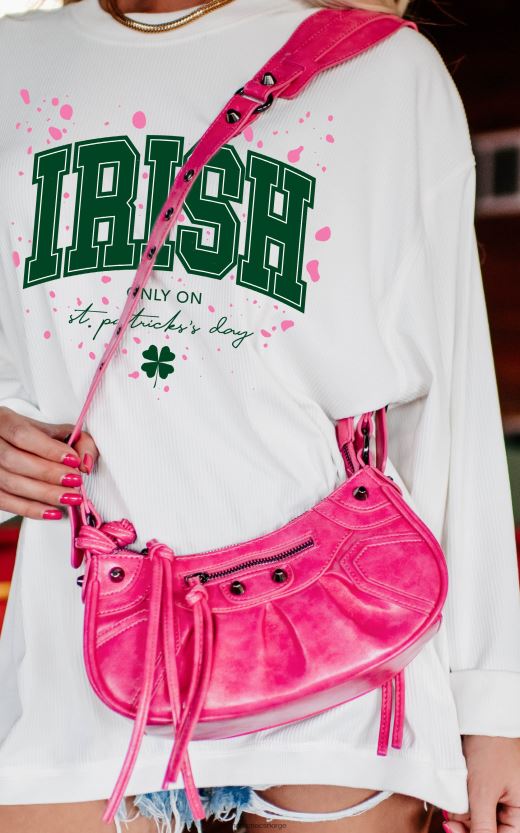 fuchsia NanaMacs streng deg langs vesken i imitert skinn 402NJ04500