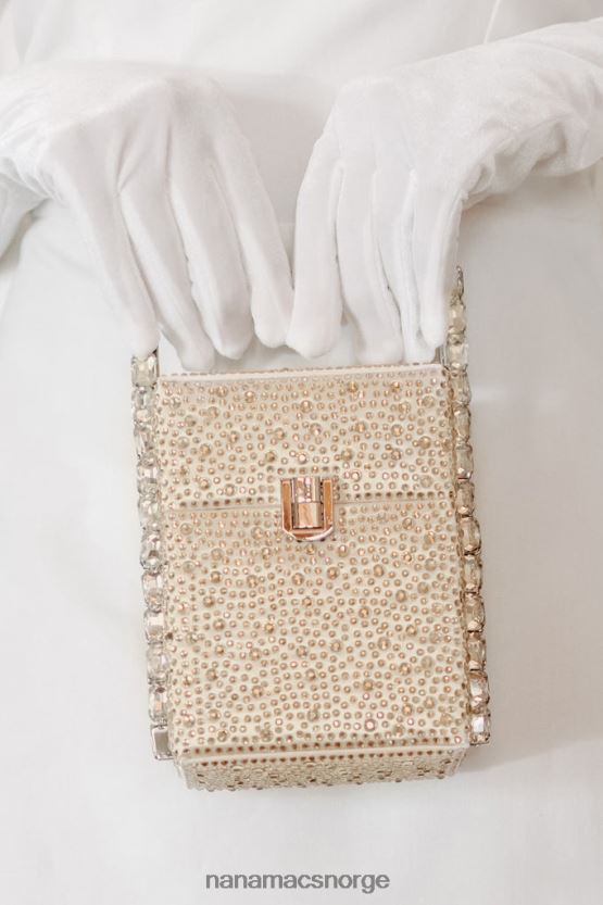 gull NanaMacs klar til å bli berømt rektangulær rhinestone clutch 402NJ04498