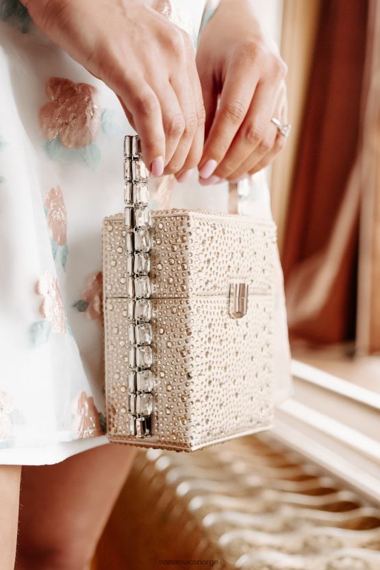 gull NanaMacs klar til å bli berømt rektangulær rhinestone clutch 402NJ04498