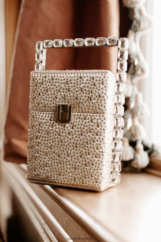 gull NanaMacs klar til å bli berømt rektangulær rhinestone clutch 402NJ04498