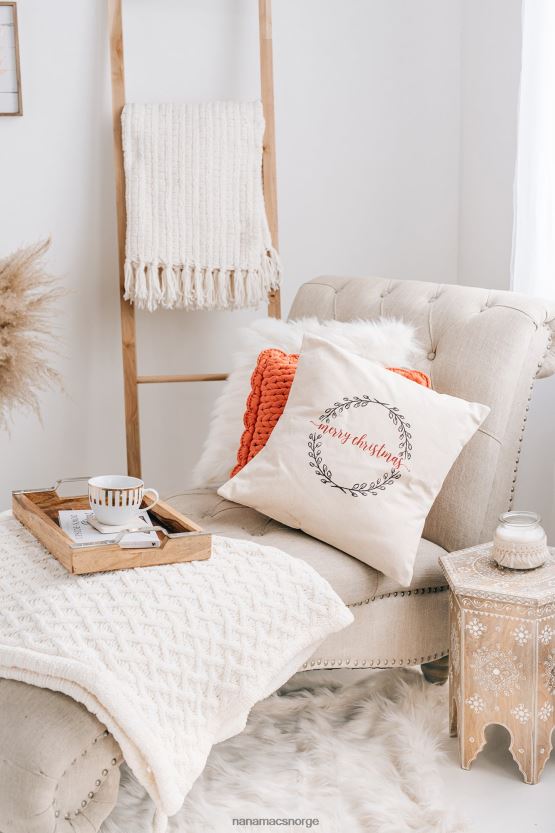 julekrans NanaMacs god jul lerret pute pute 402NJ04556