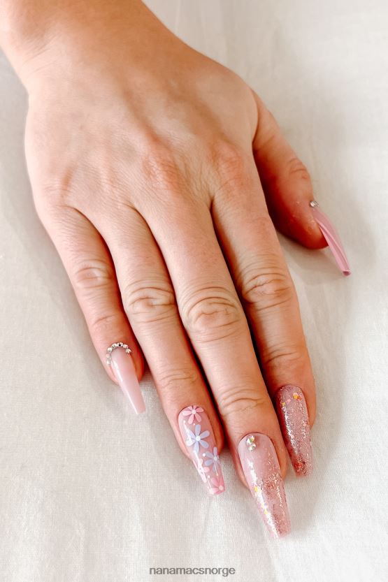 rosa NanaMacs fine negler ett minutt falske neglesett 402NJ04534